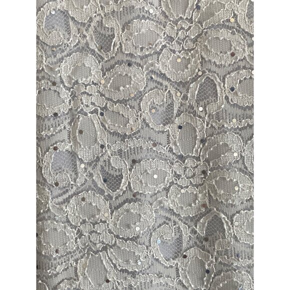 Brittany Black Top Black White Sequin Sleeveless Drape Open Asymmetric Vest XL - Picture 2 of 8